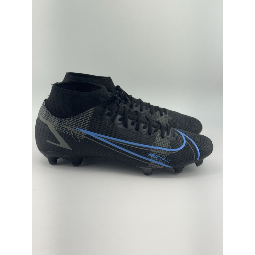Nike Mercurial Superfly 8 Academy FG MG Black Blue CV0843-004 Men's Size 10.5